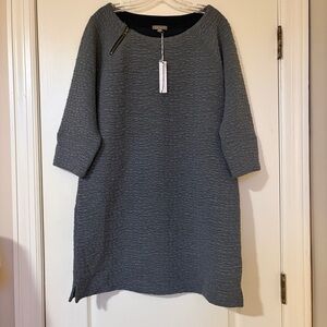 Lilla P. Gray Textured Dress